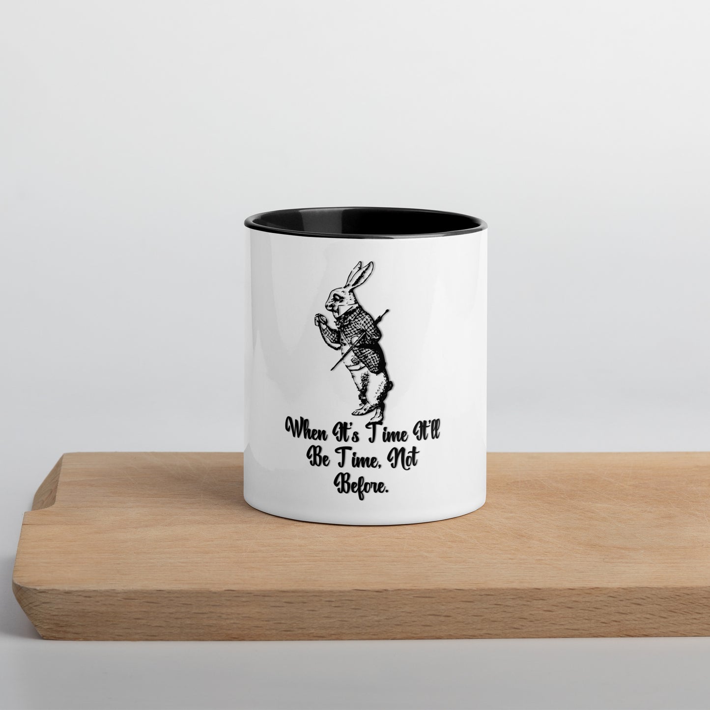 Rabbit (Black) Mug With Color Inside