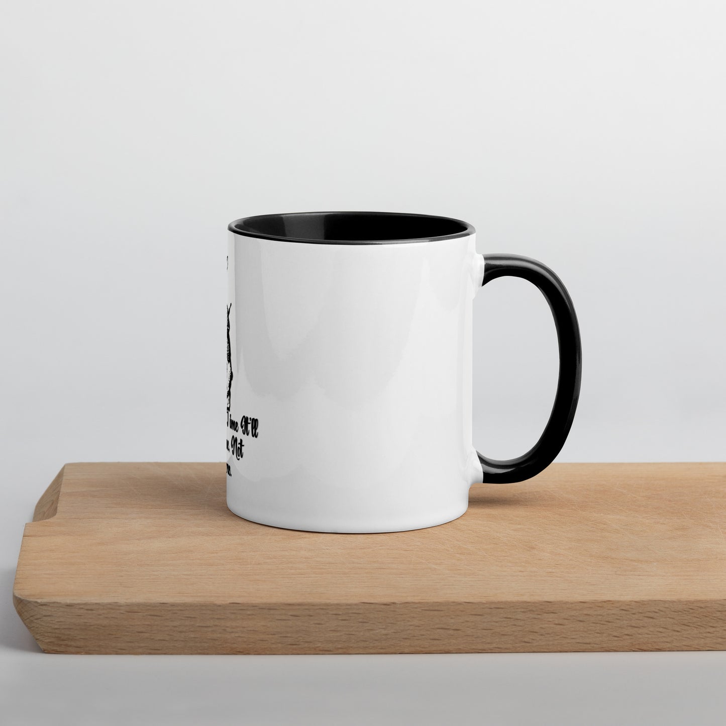 Rabbit (Black) Mug With Color Inside