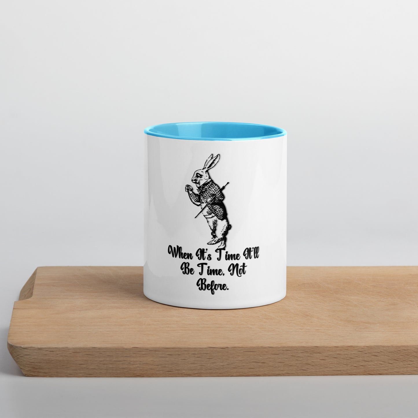 Rabbit (Black) Mug With Color Inside