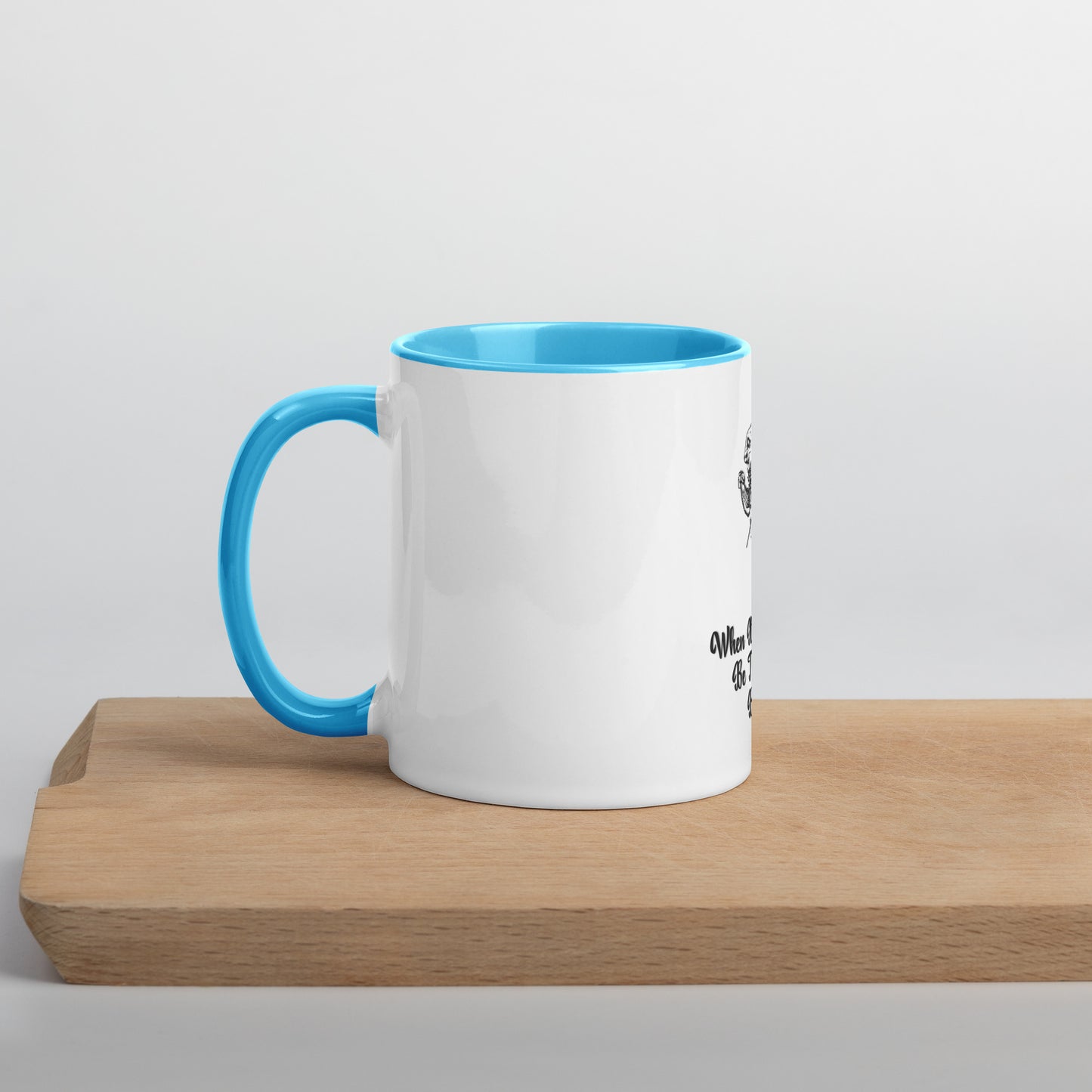 Rabbit (Black) Mug With Color Inside