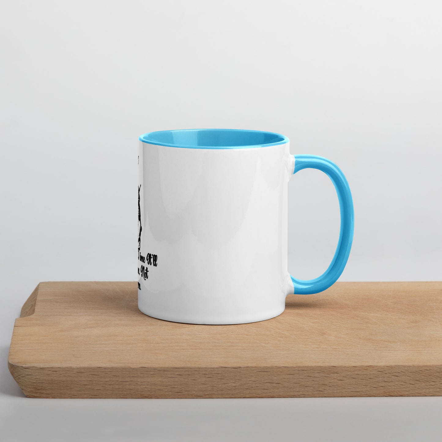 Rabbit (Black) Mug With Color Inside