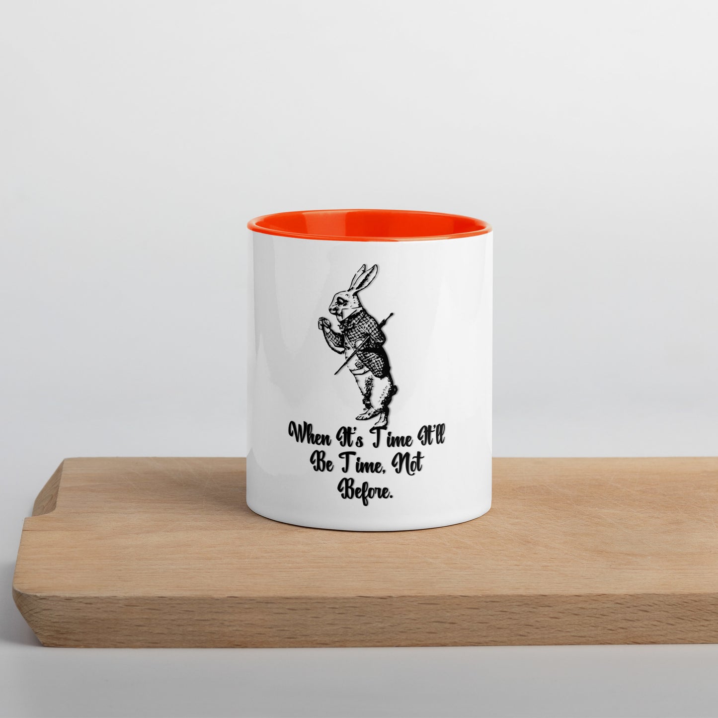Rabbit (Black) Mug With Color Inside