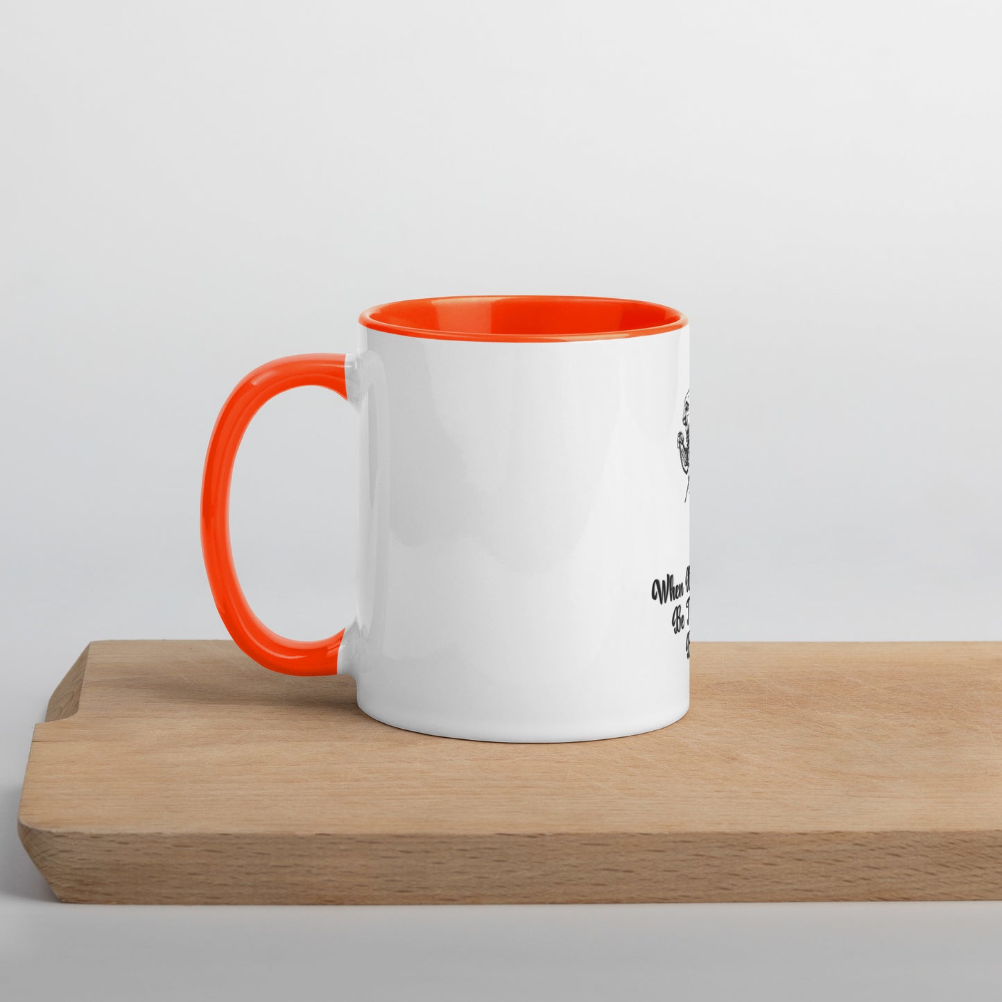 Rabbit (Black) Mug With Color Inside