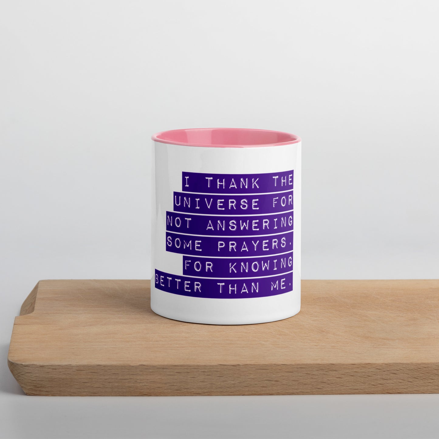 Thank The Universe (Purple) Mug With Color Inside
