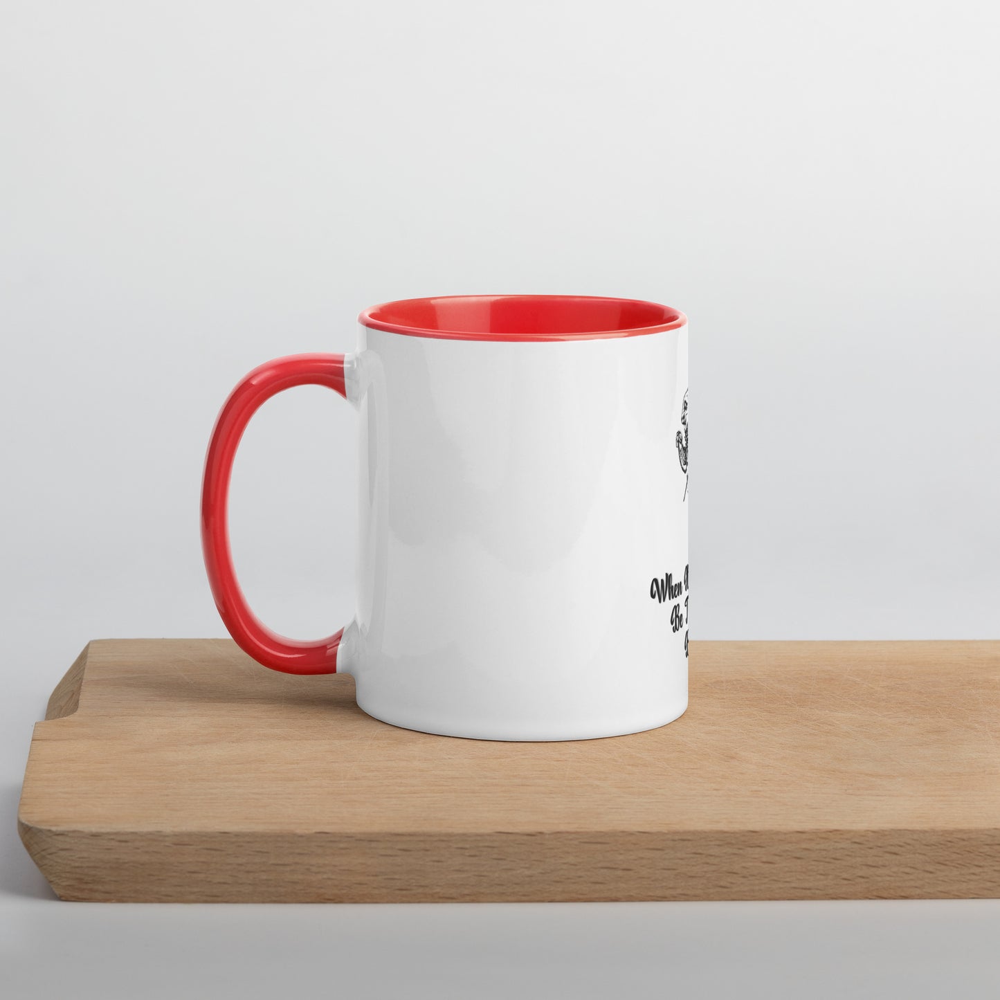 Rabbit (Black) Mug With Color Inside