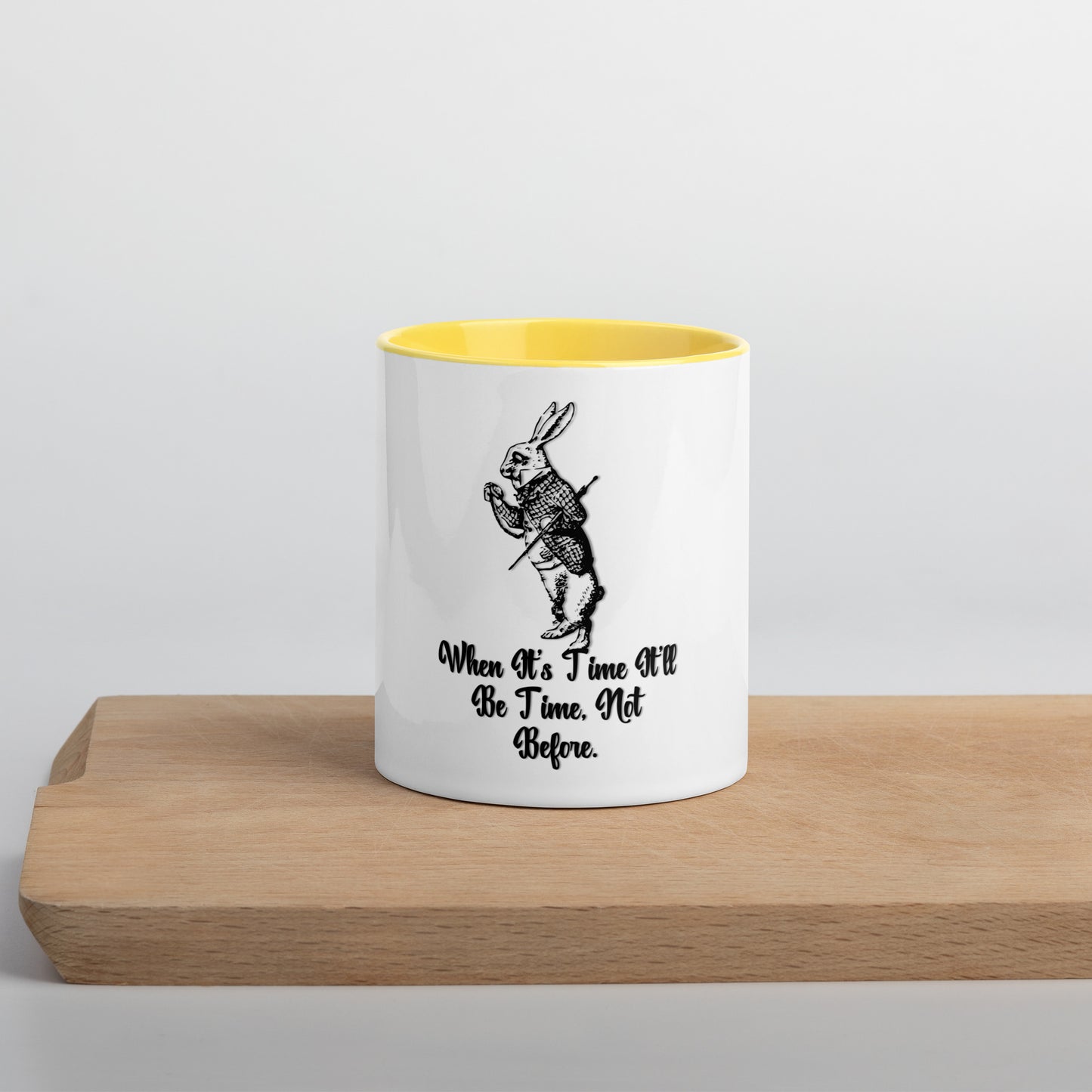 Rabbit (Black) Mug With Color Inside