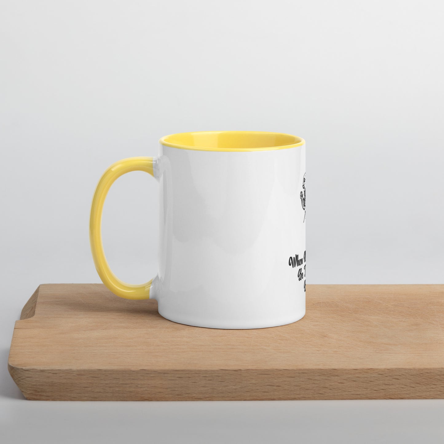 Rabbit (Black) Mug With Color Inside