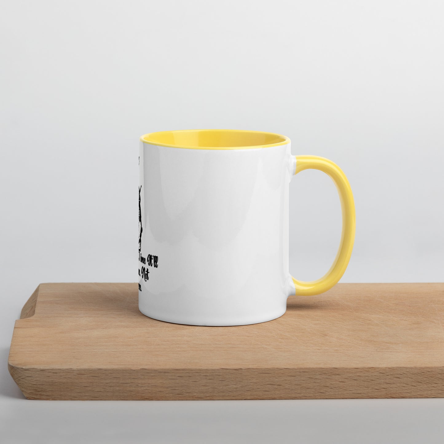 Rabbit (Black) Mug With Color Inside