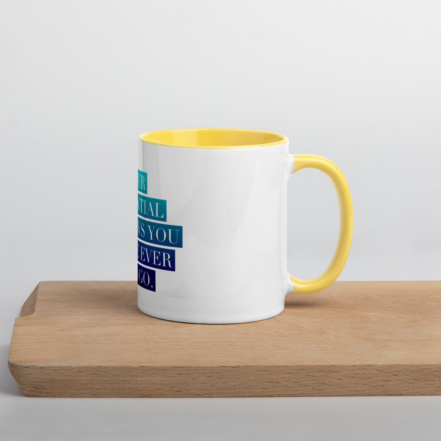 Your Potential #1 White Ceramic Mug With Color Inside