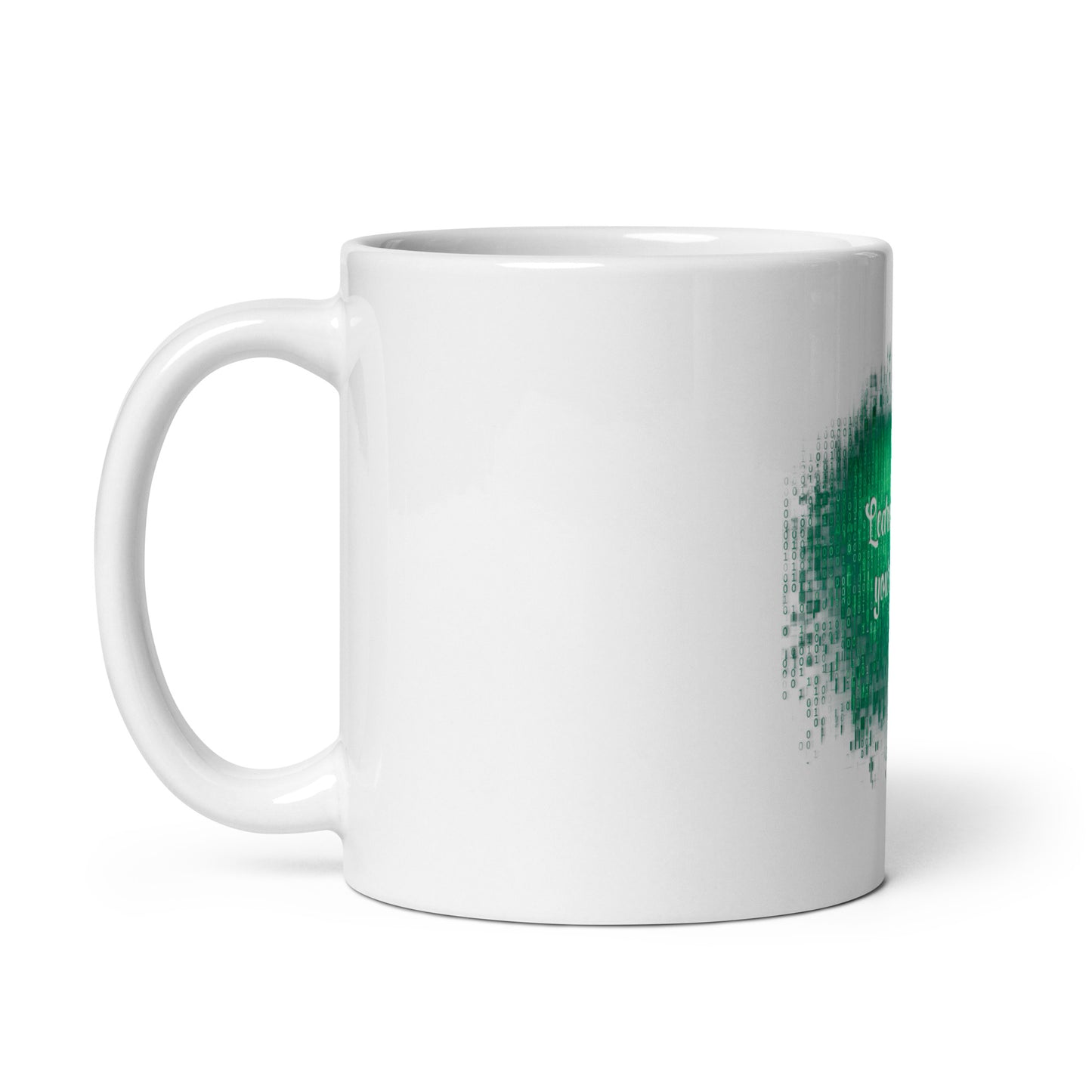 Binary Breakdown White Glossy Mug