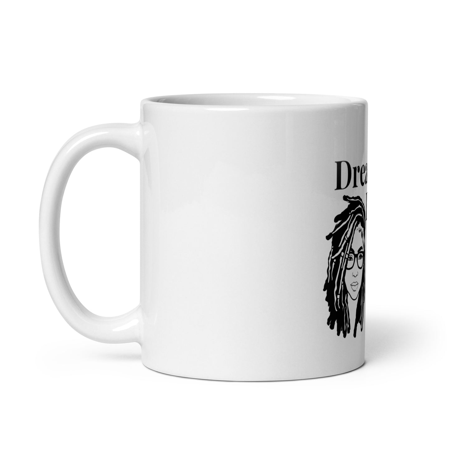 DD Woman (Black) White Glossy Mug