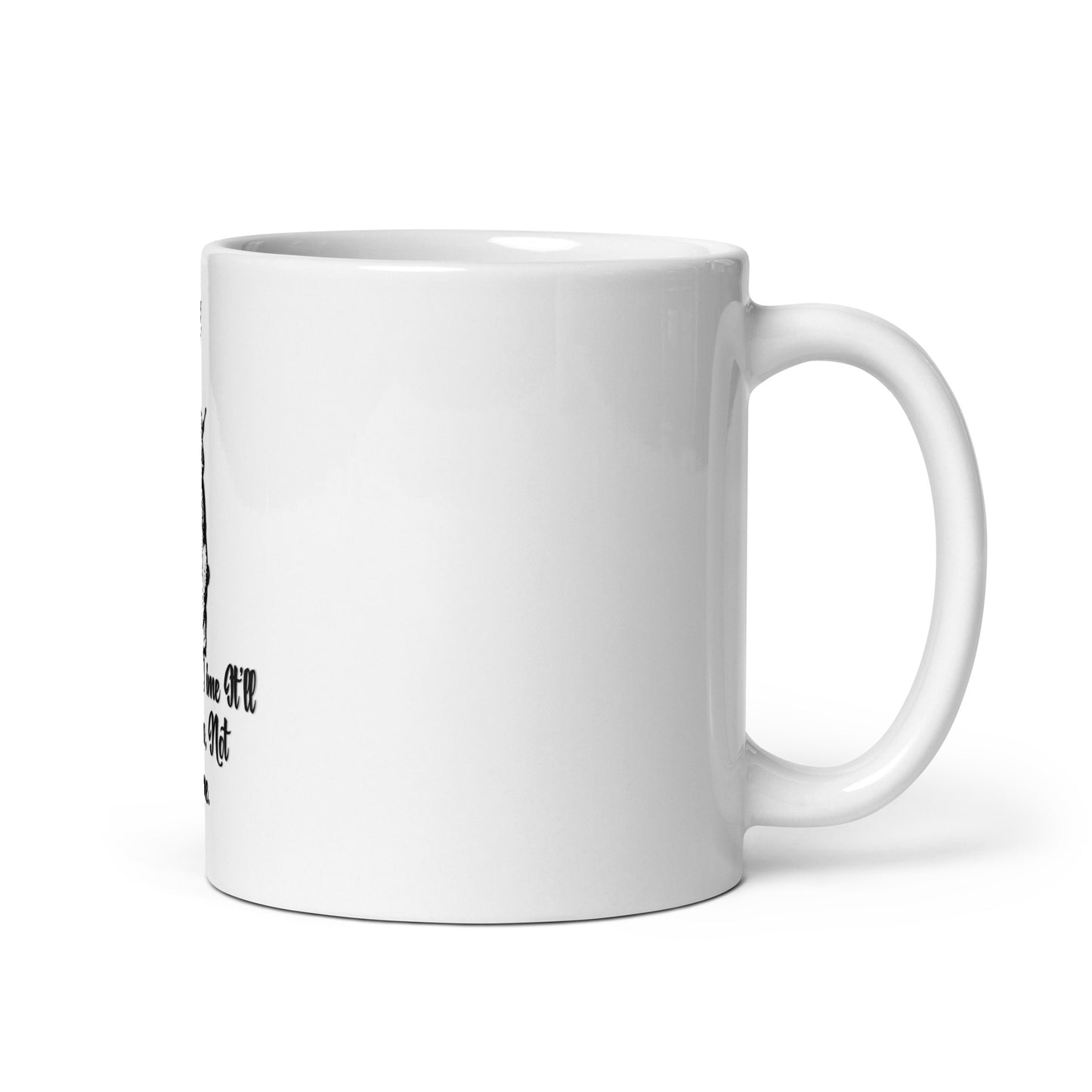 Rabbit (Black) White Glossy Mug