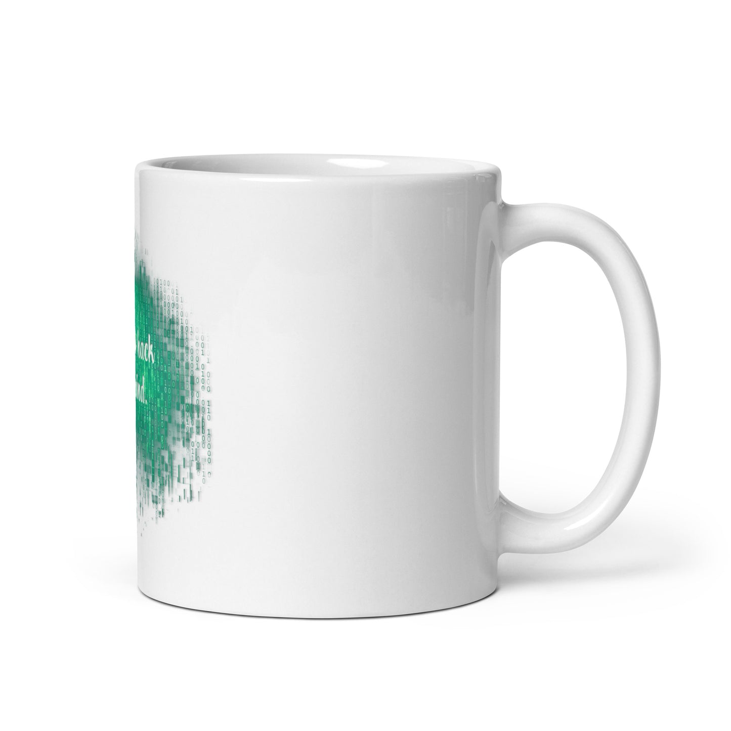 Binary Breakdown White Glossy Mug