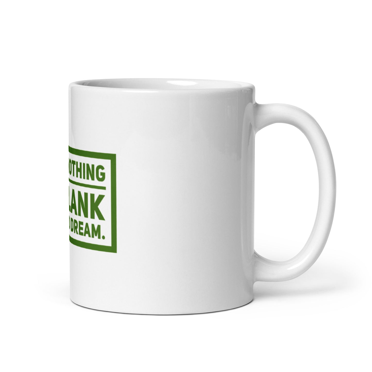 Blank Canvas (Green) White Glossy Mug