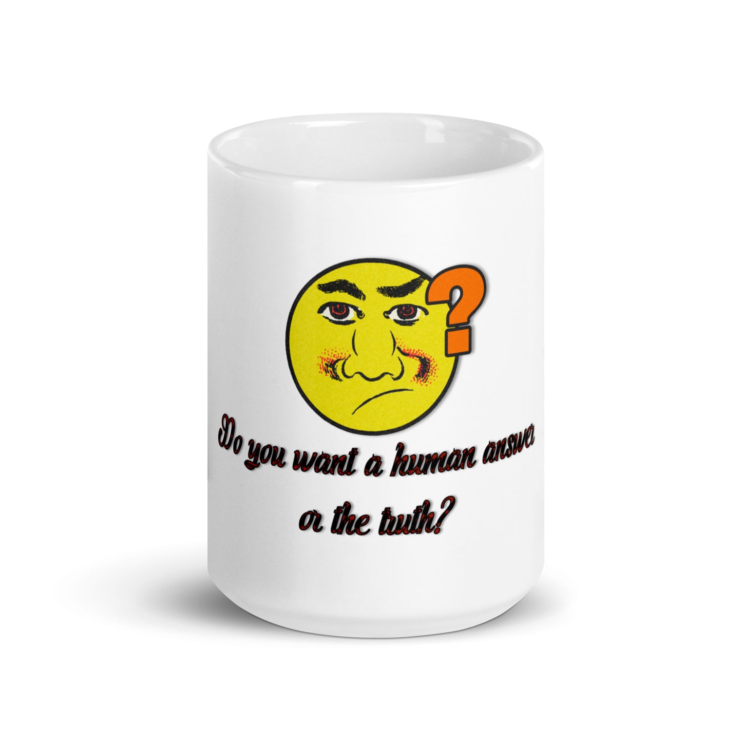 Human Answer #1 White Glossy Mug