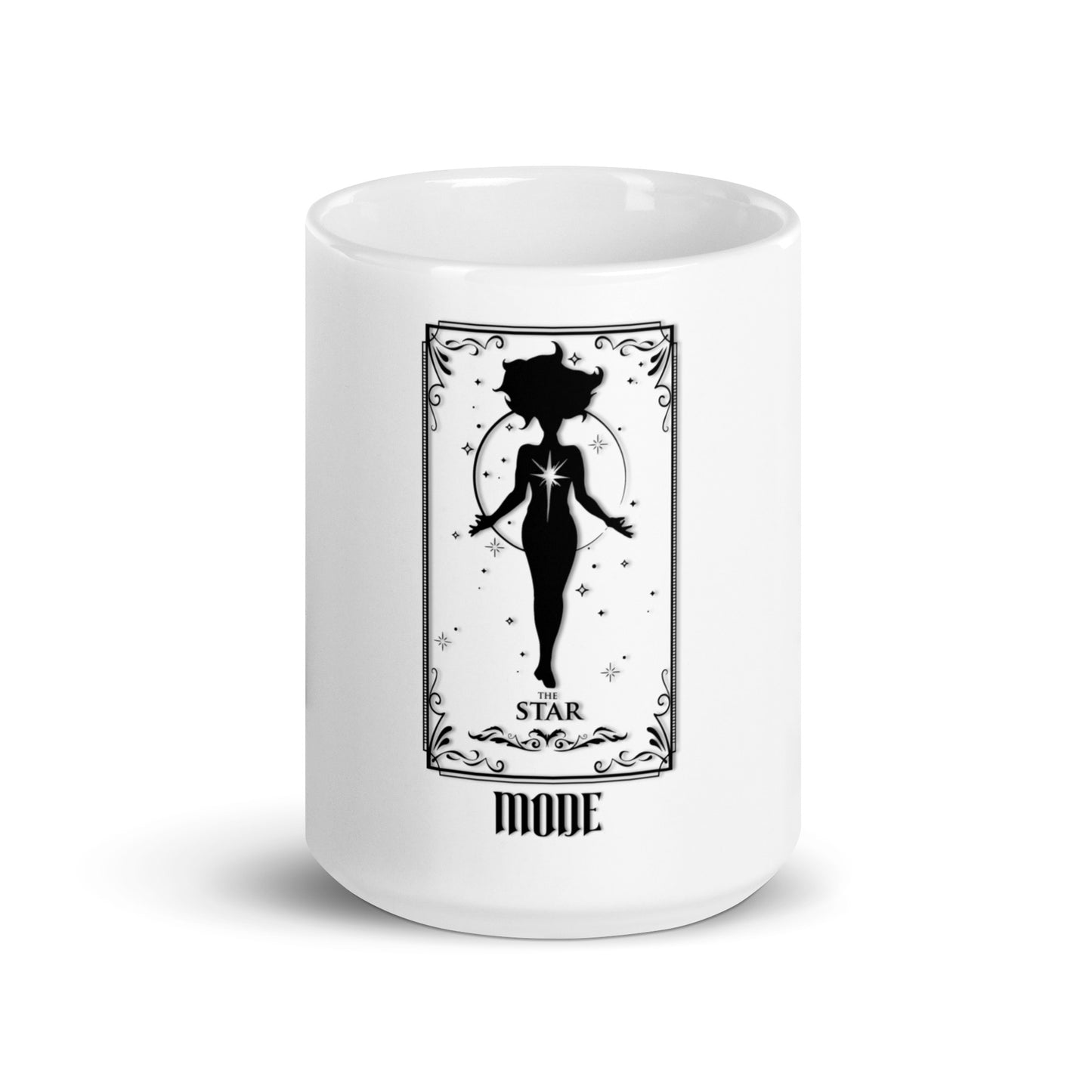 Star (Black) White Glossy Mug