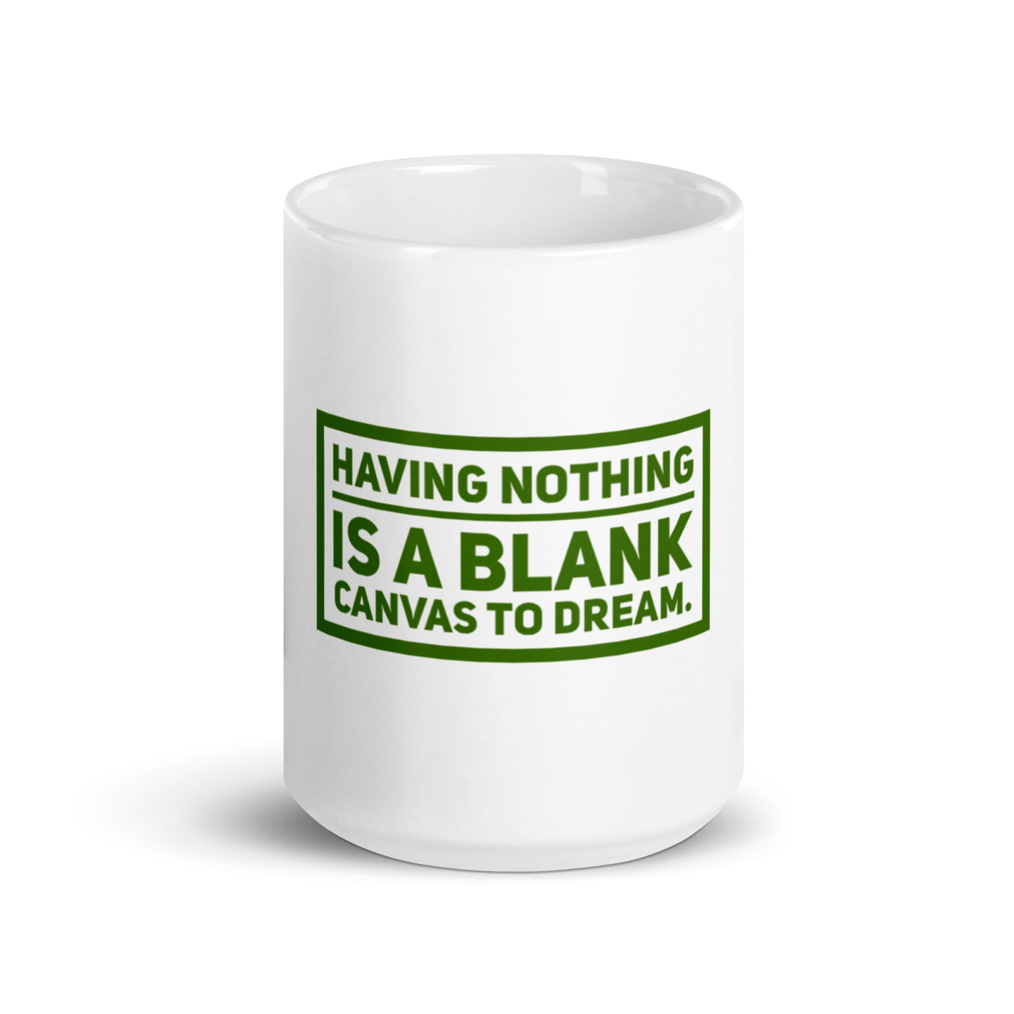 Blank Canvas (Green) White Glossy Mug