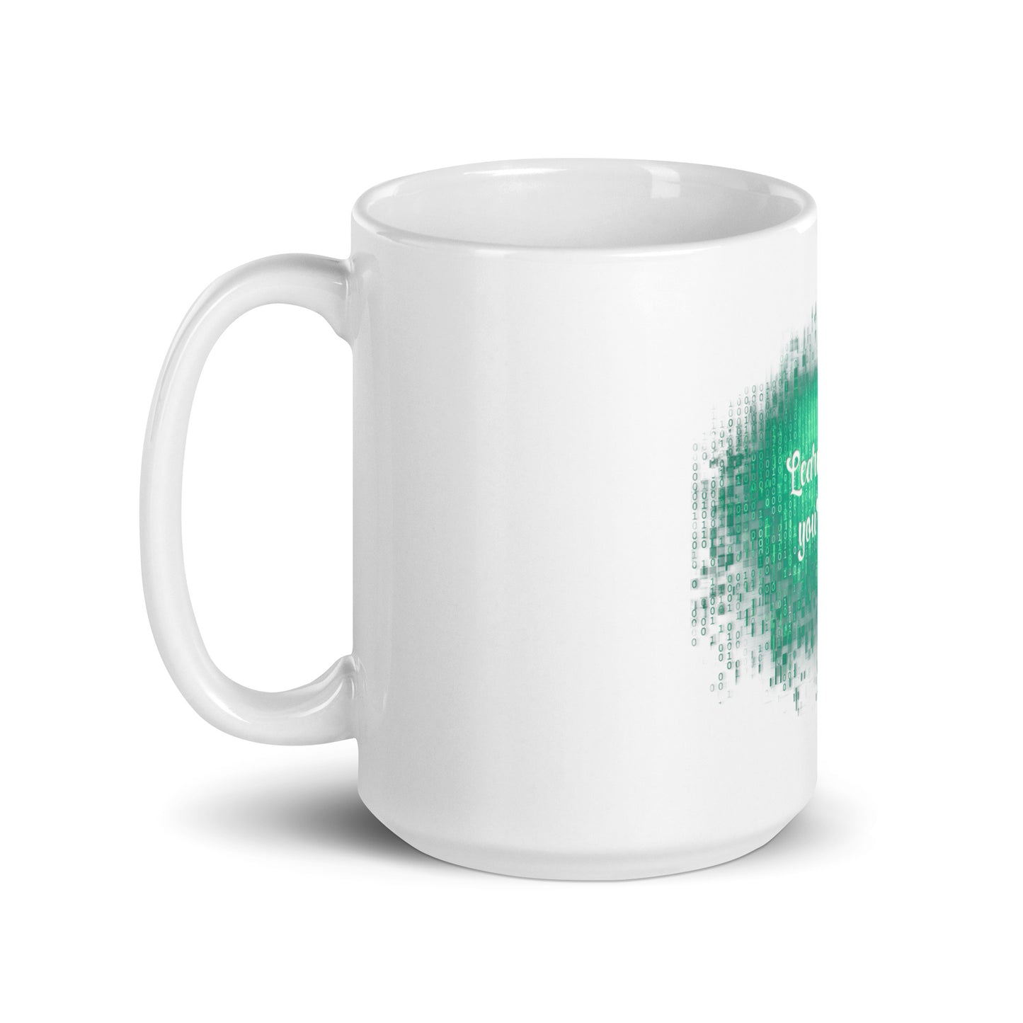 Binary Breakdown White Glossy Mug