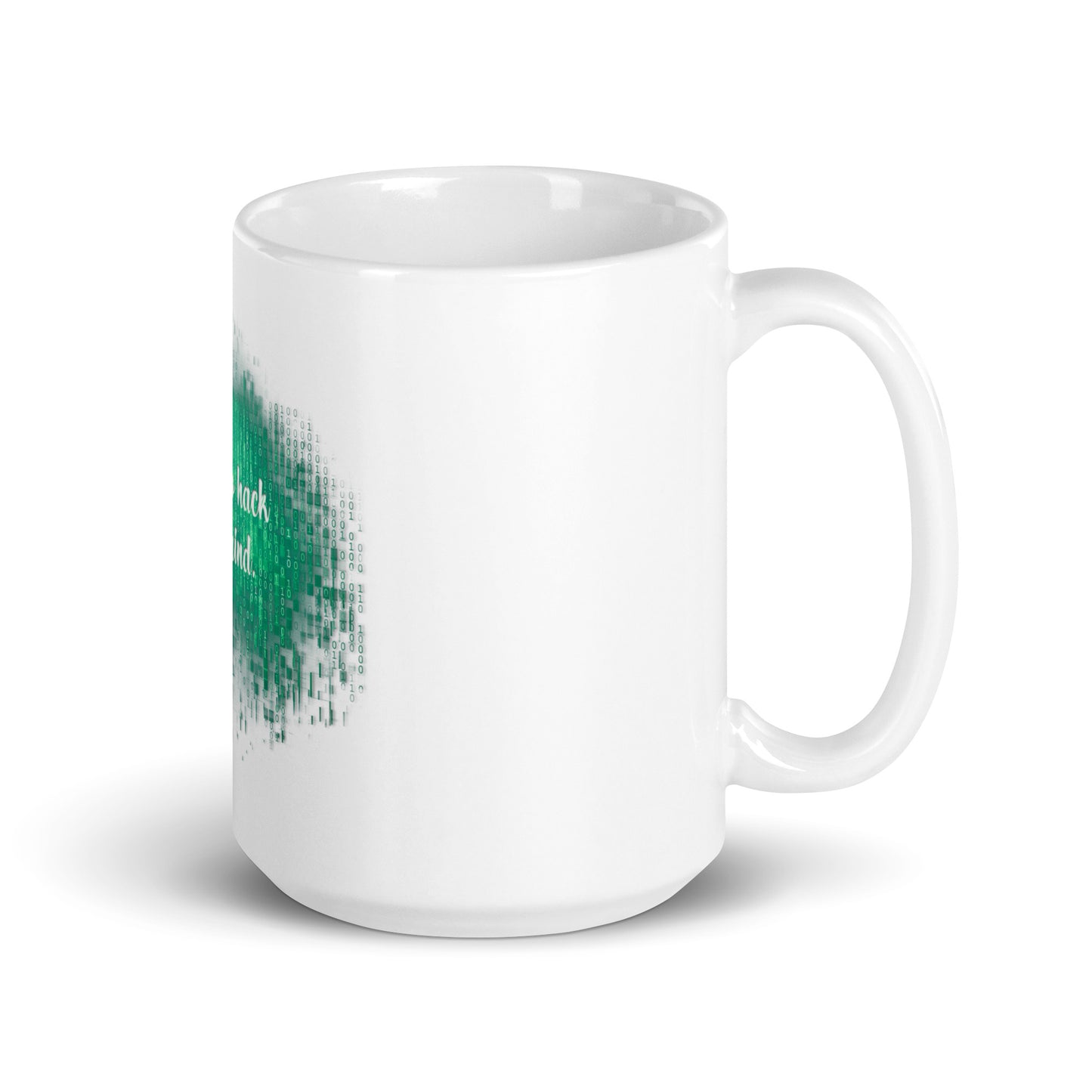 Binary Breakdown White Glossy Mug
