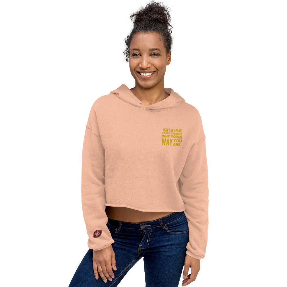 Ask Yourself #2 (Embroidered) Crop Hoodie