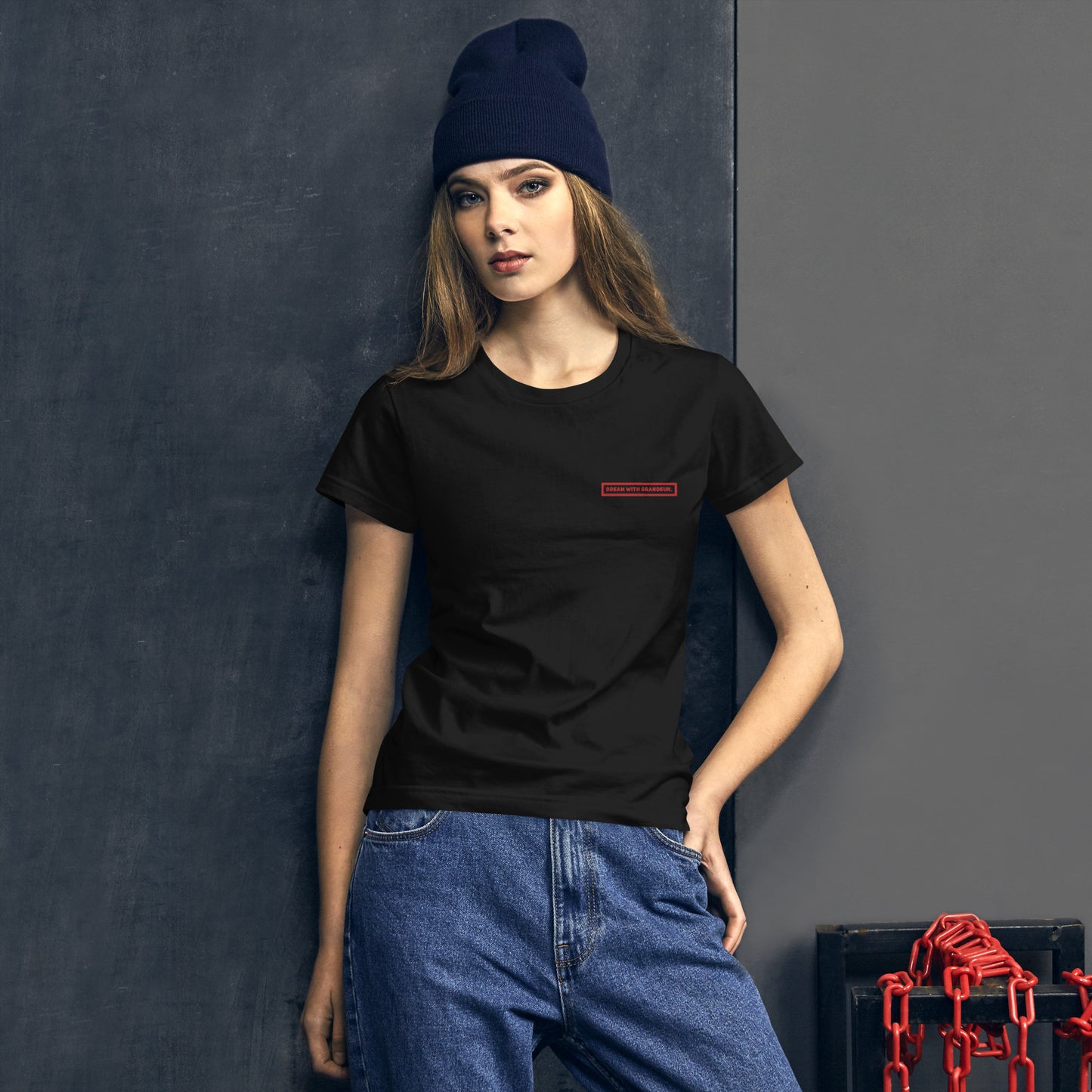 With Grandeur #2 (Embroidered) Women's Fashion Fit Short Sleeve T-shirt