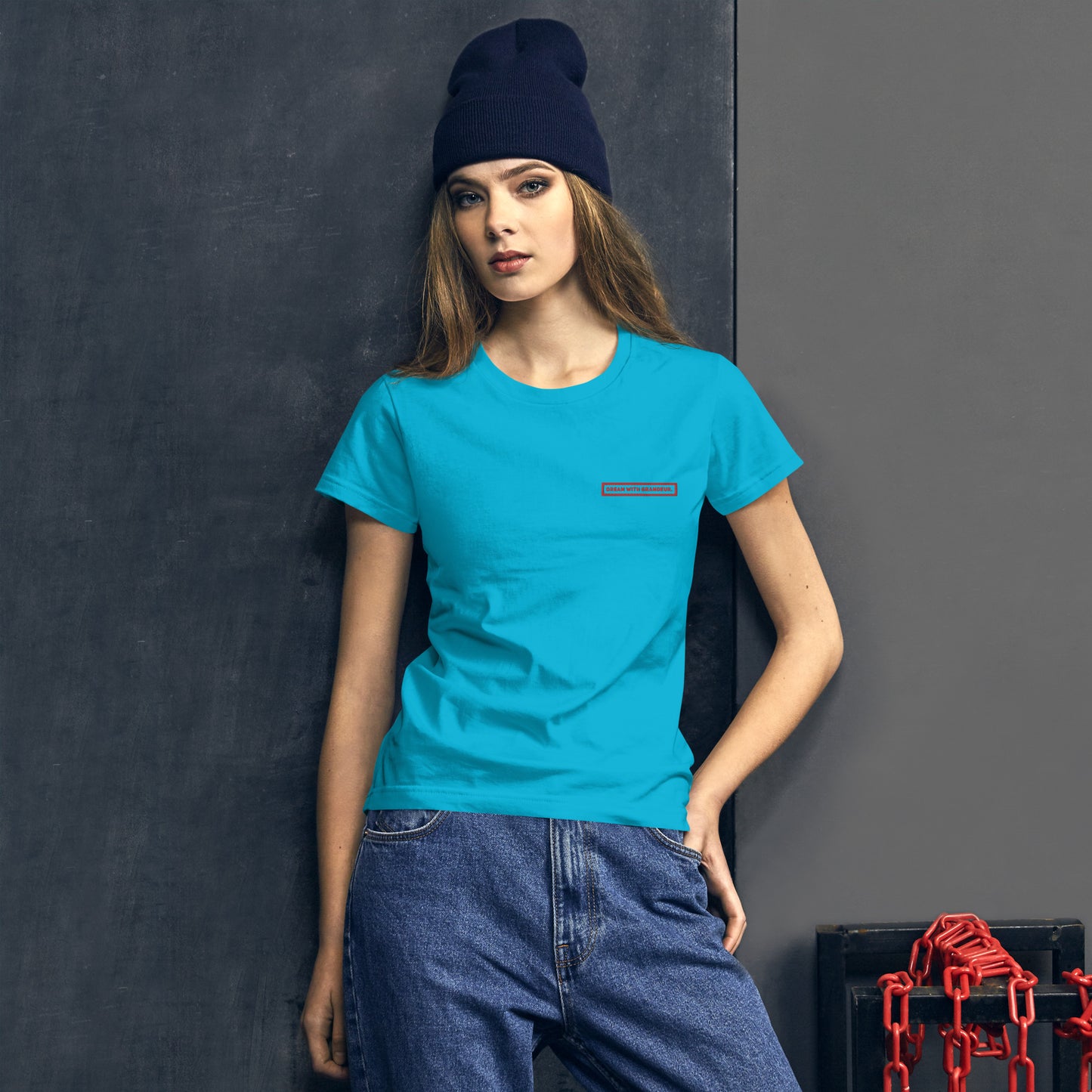 With Grandeur #2 (Embroidered) Women's Fashion Fit Short Sleeve T-shirt