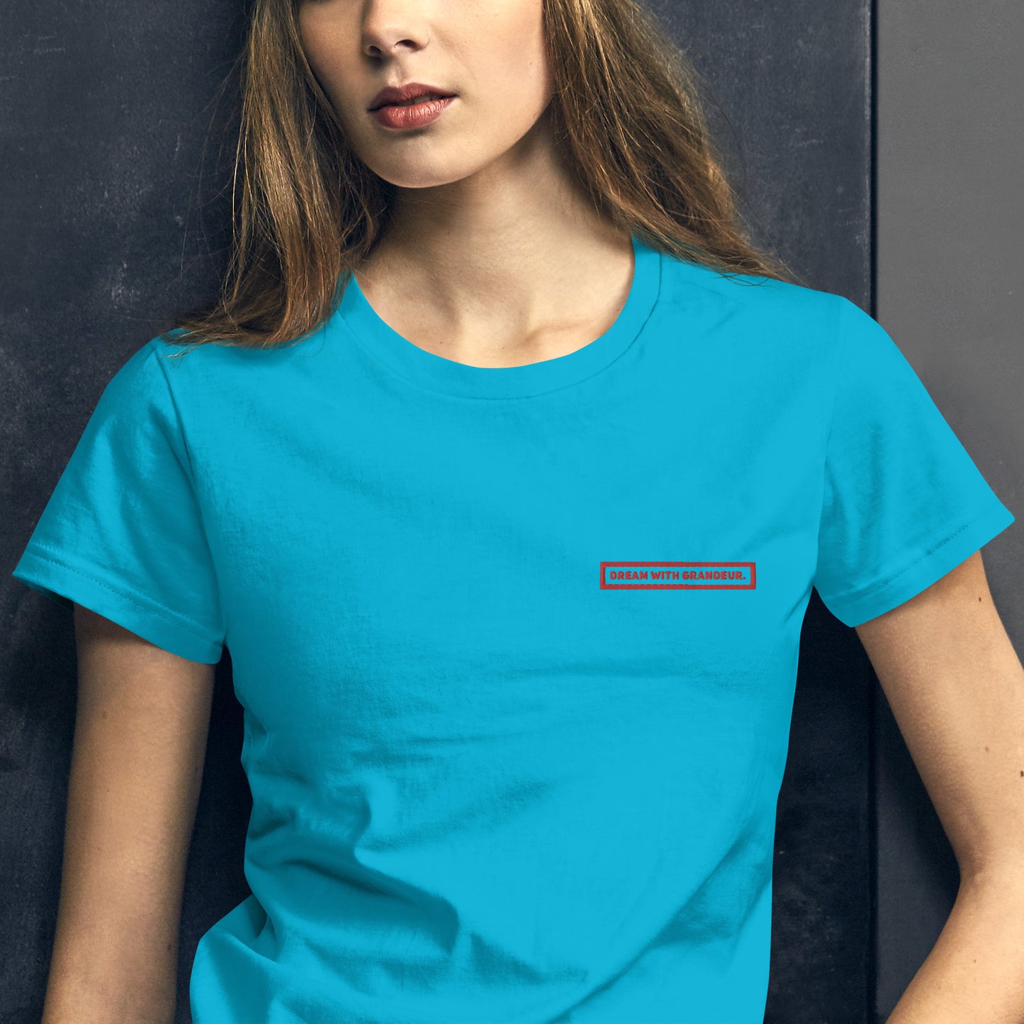 With Grandeur #2 (Embroidered) Women's Fashion Fit Short Sleeve T-shirt