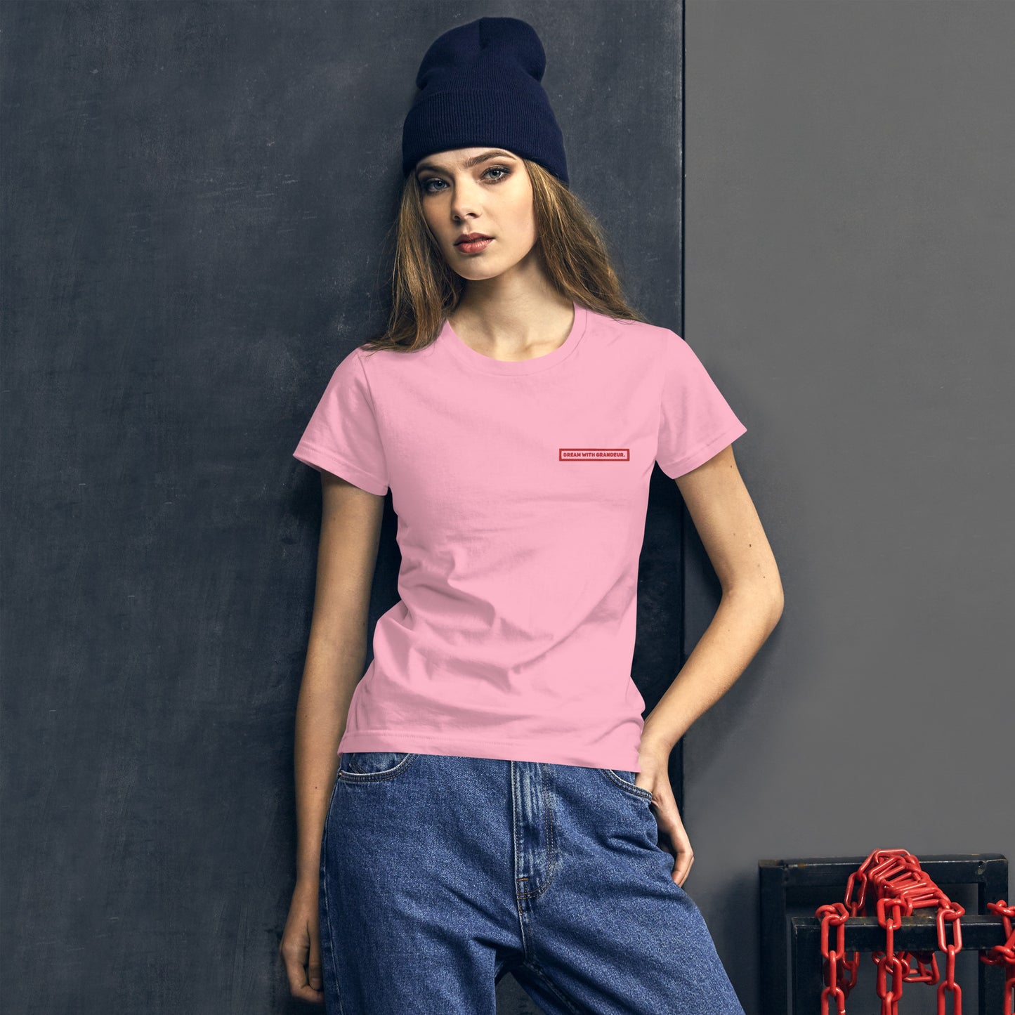 With Grandeur #2 (Embroidered) Women's Fashion Fit Short Sleeve T-shirt