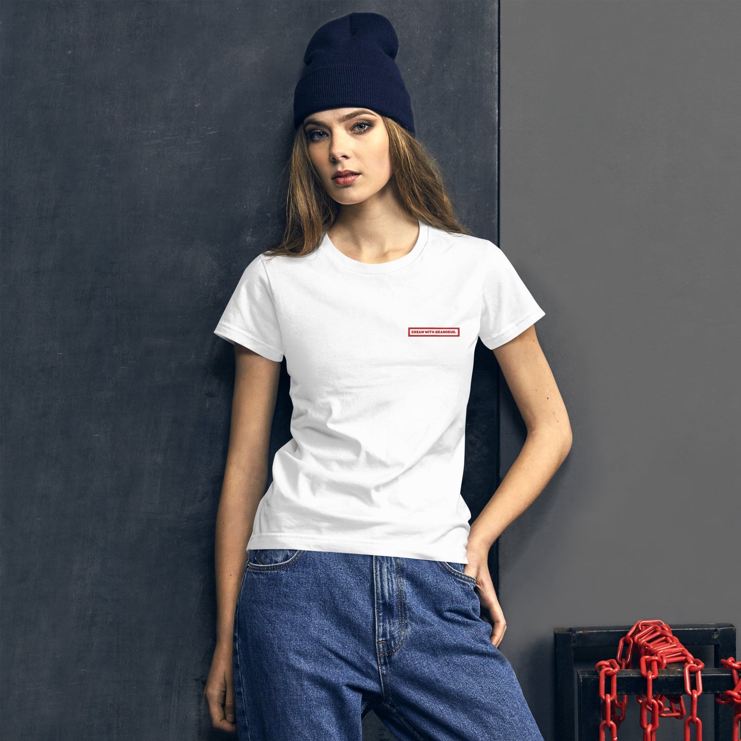 With Grandeur #2 (Embroidered) Women's Fashion Fit Short Sleeve T-shirt