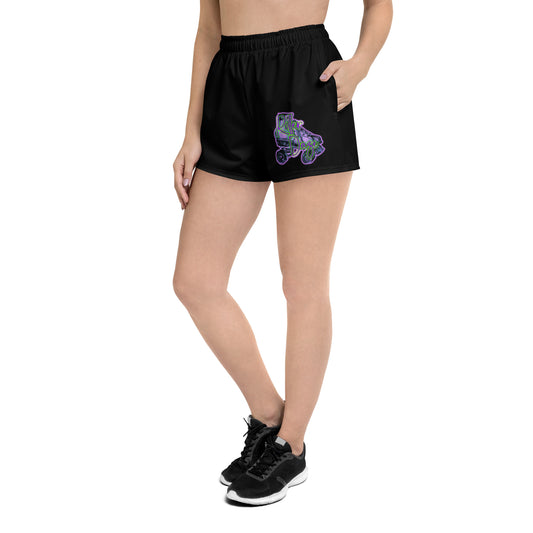 Roller Daze (Black) Women’s Recycled Athletic Shorts