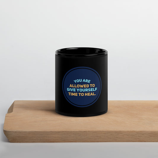 Healing Circle #1 Black Glossy Mug