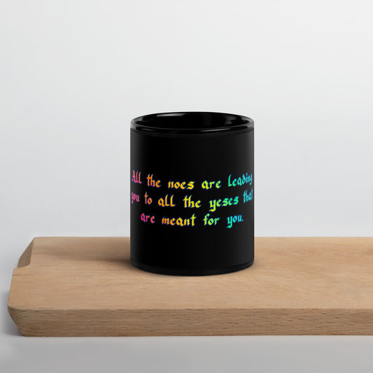 All The Noes Black Glossy Mug