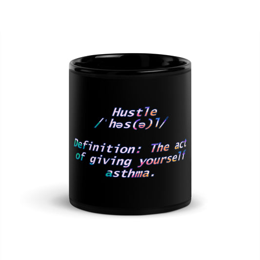 Hustle Black Glossy Mug