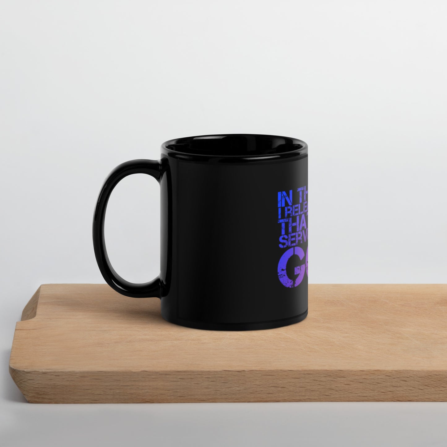 Release Everything Black Glossy Mug