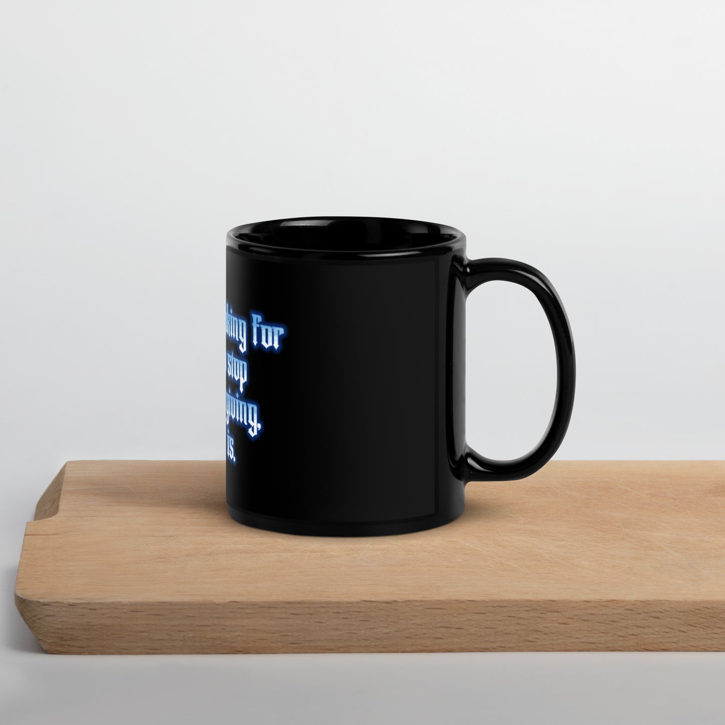 Endless Giving Black Glossy Mug