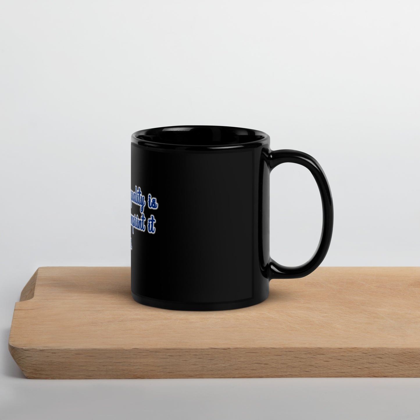 Price of Quality Black Glossy Mug