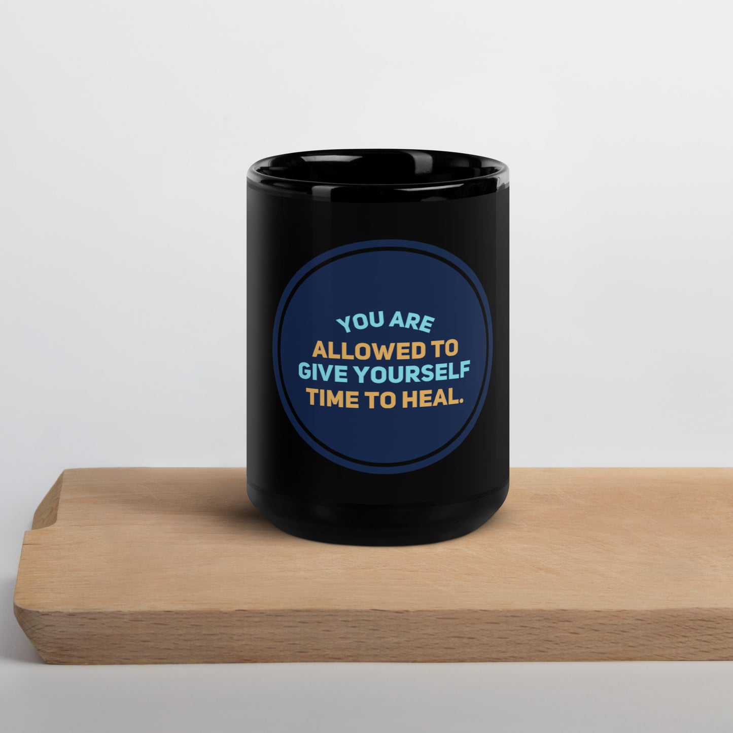 Healing Circle #1 Black Glossy Mug