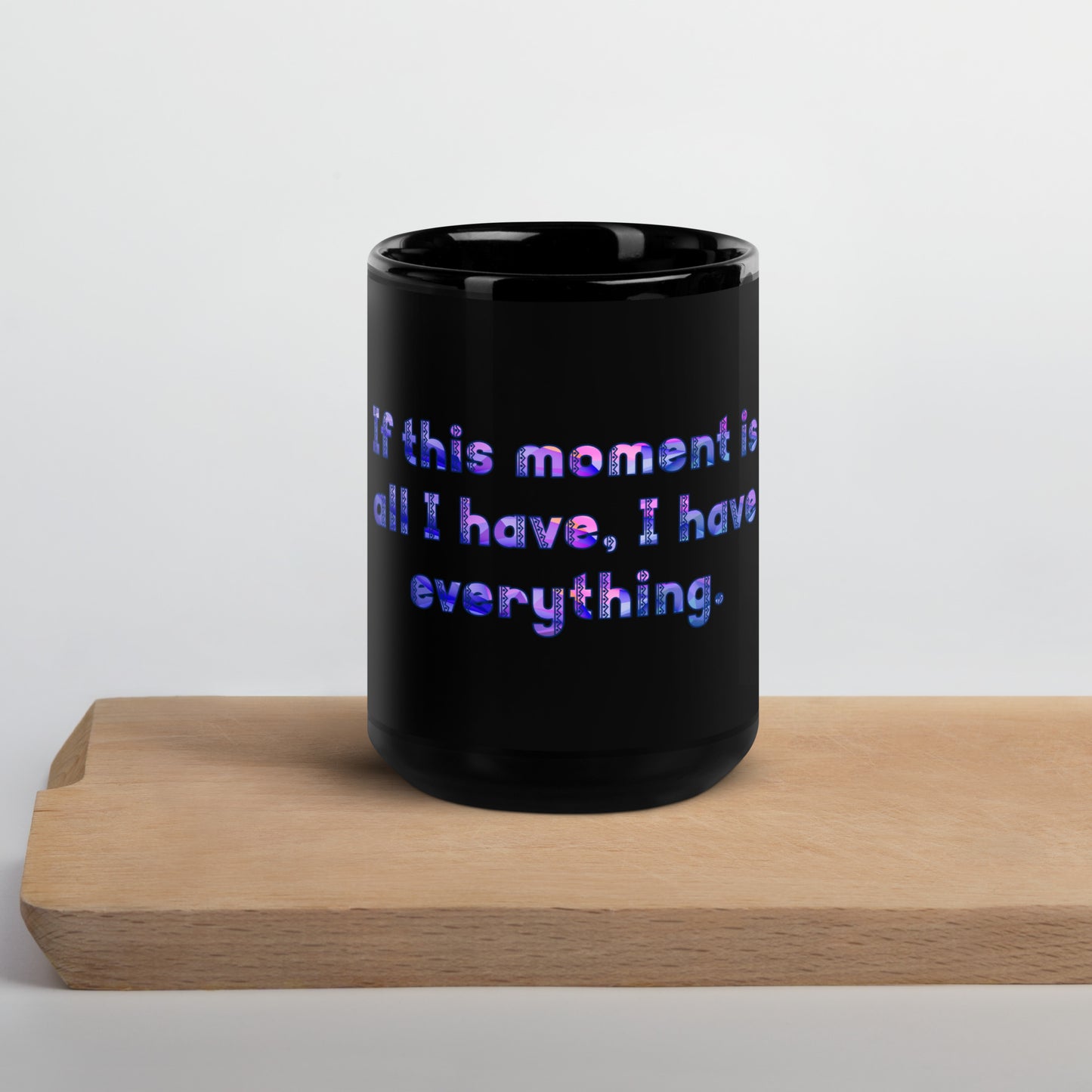 This Moment #1 Black Glossy Mug