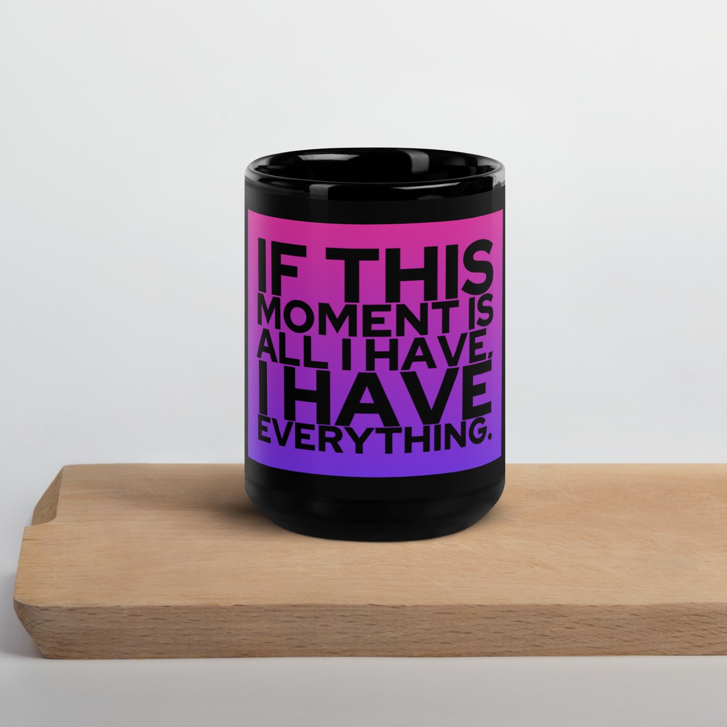 This Moment #3 Black Glossy Mug