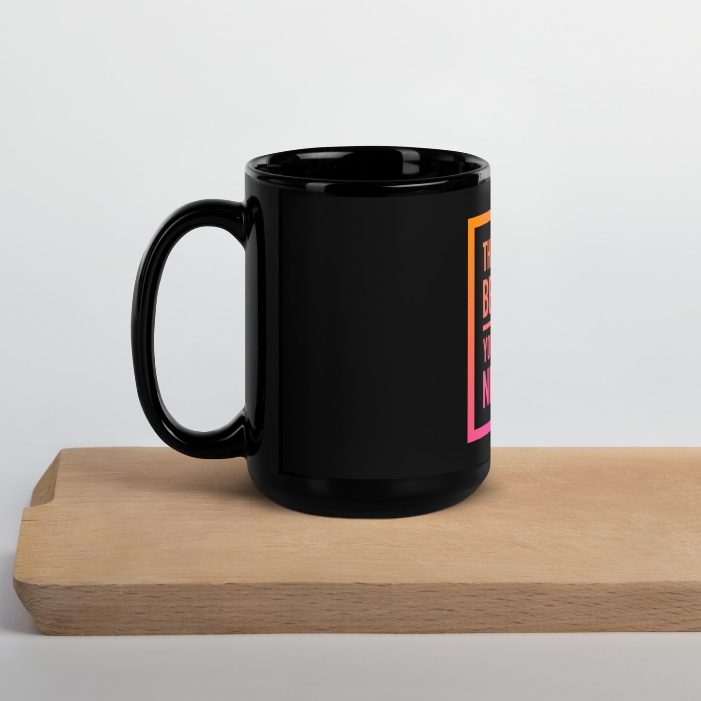 Necessary Presence Black Glossy Mug
