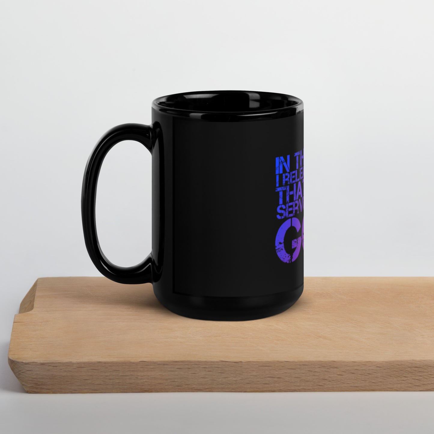 Release Everything Black Glossy Mug
