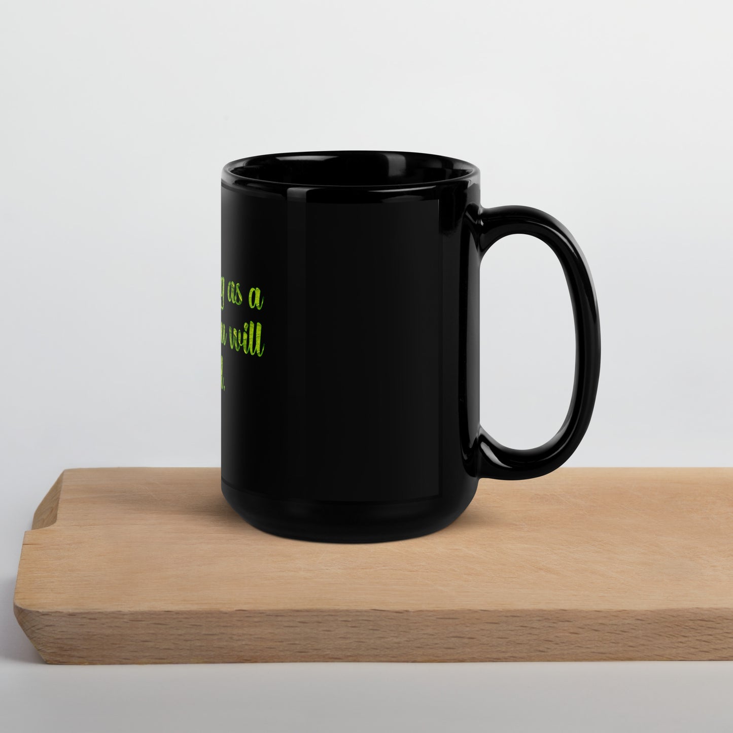 A Lesson #1 Black Glossy Mug