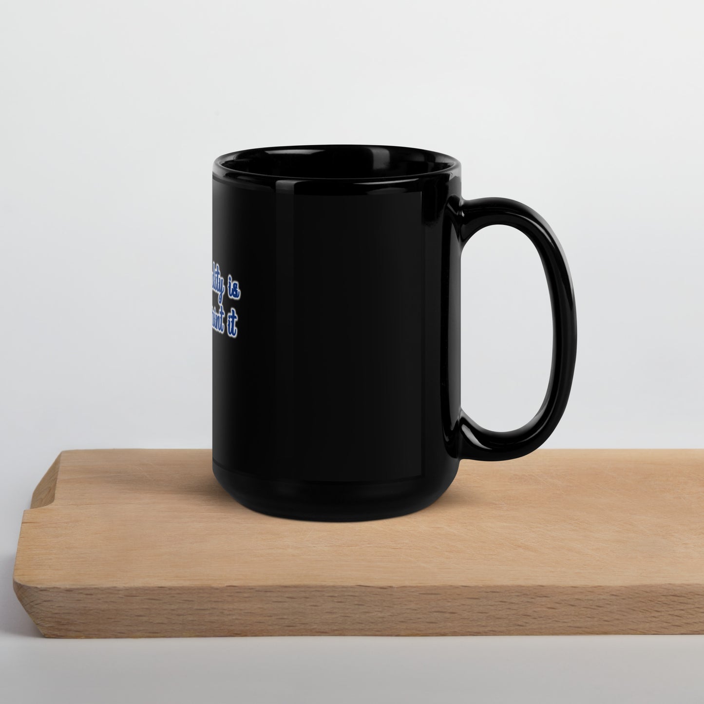 Price of Quality Black Glossy Mug