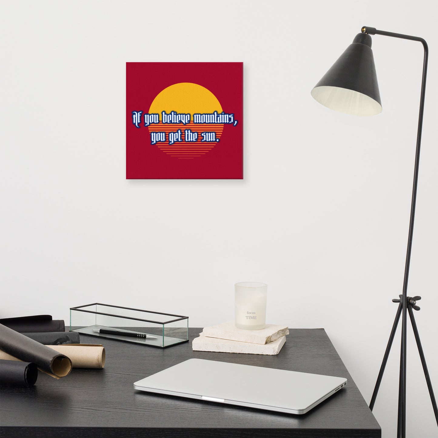 Believe Mountains  Canvas