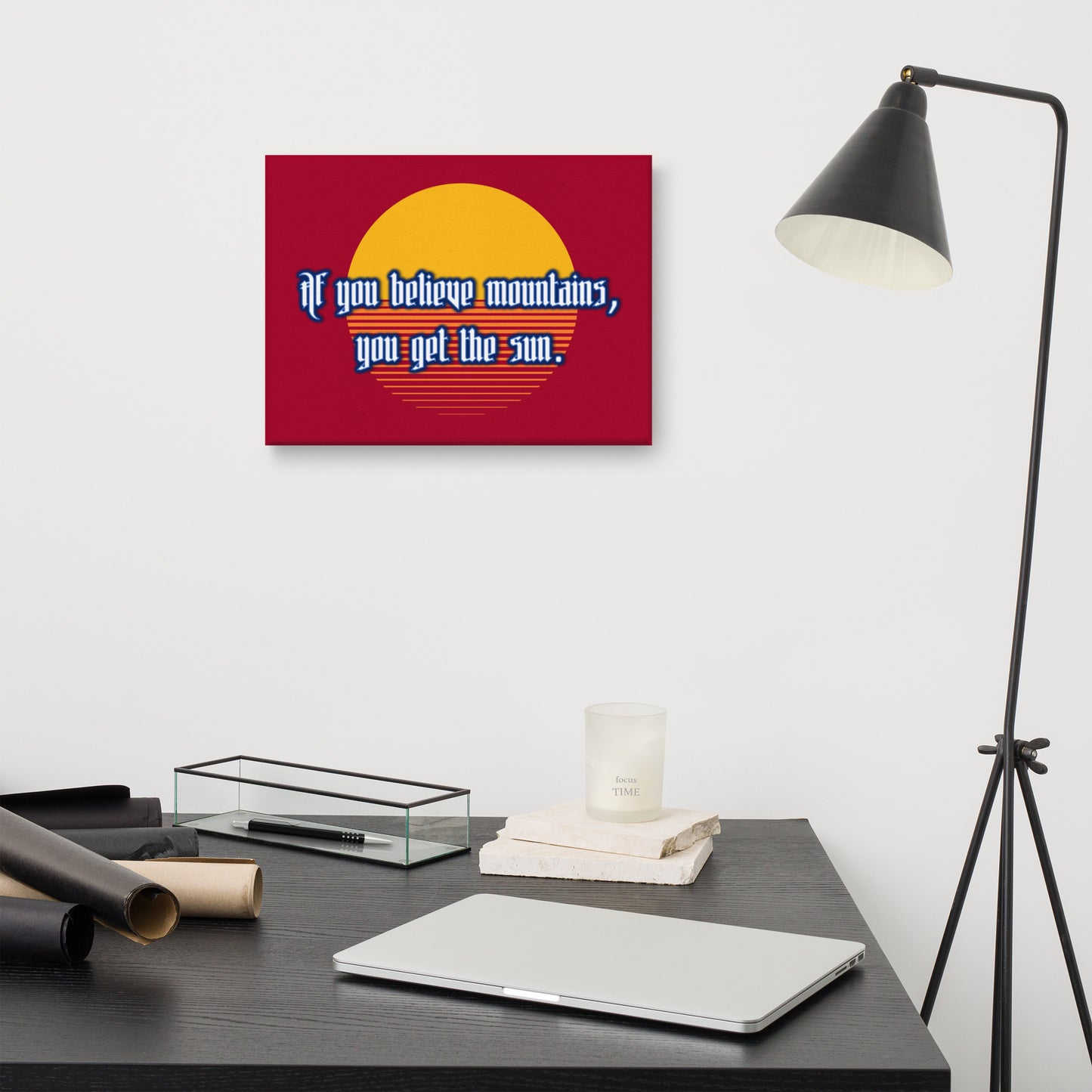 Believe Mountains  Canvas