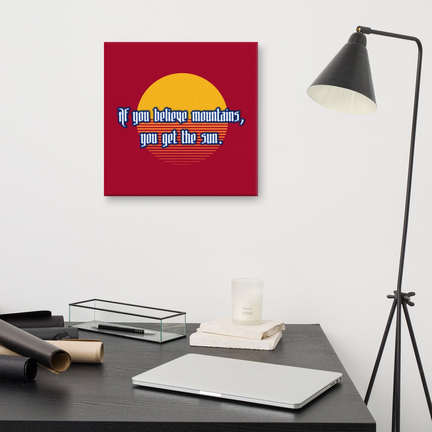 Believe Mountains  Canvas