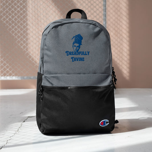 DD Woman #2 (Blue) Embroidered Champion Backpack