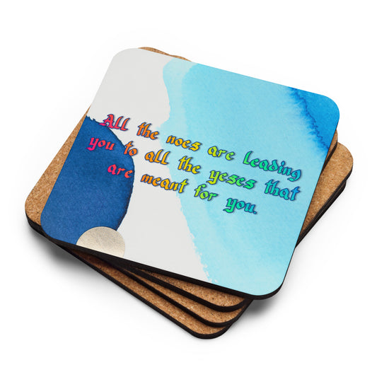 All The Noes Cork-back Coaster