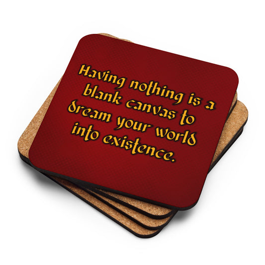 Blank Canvas (Gold) Cork-back Coaster