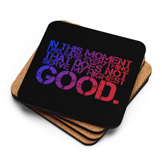 Release Everything Cork-back Coaster